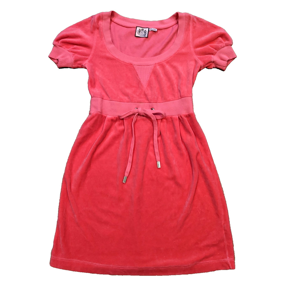 Juicy Couture Vintage Y2K Mini Dress Pink Baby Doll Size XS Petite